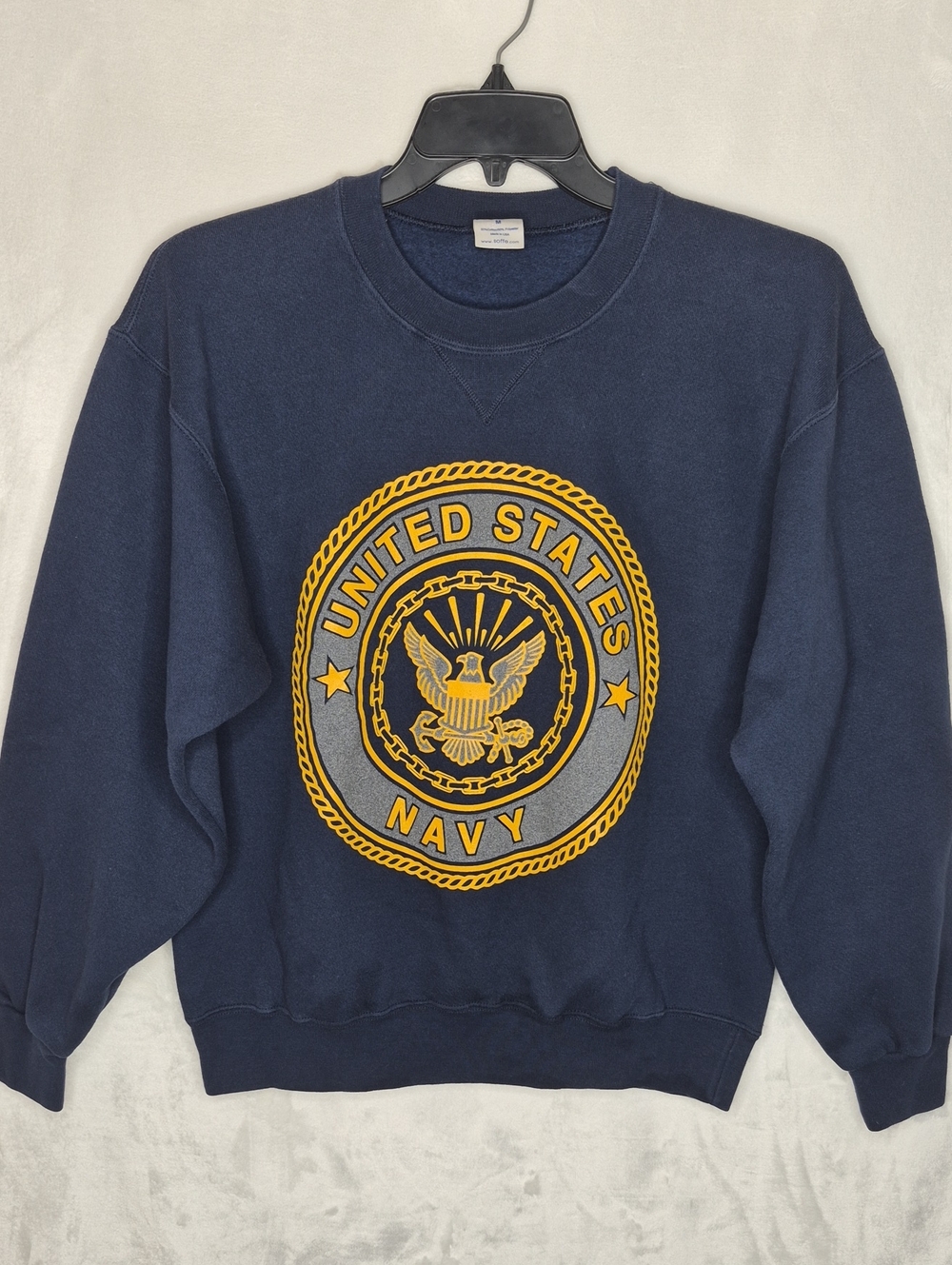 Vintage 90s United States Navy Seal Crest Crewneck Sweatshirt Blue M